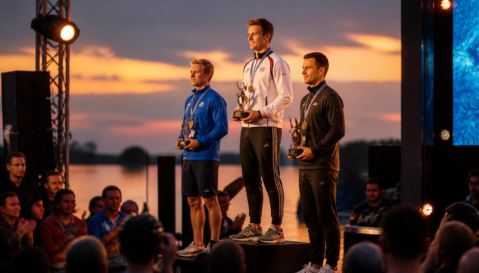Award ceremony under the lights